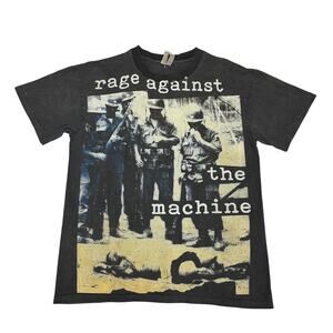 Vintage 90s Rage Against The Machine T Shirt AOP Mexico Men's Large Resurreccion